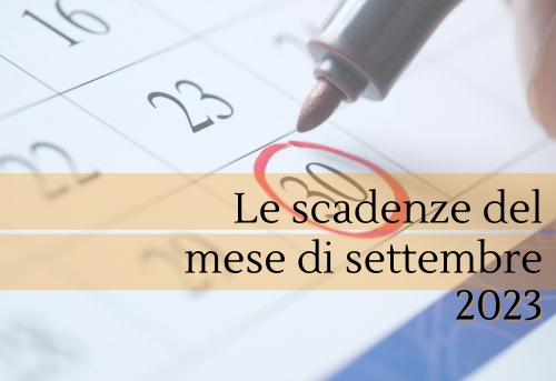 Scadenze fiscali settembre 2023: il calendario delle date da ricordare.