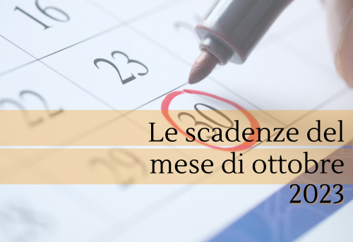 Scadenze fiscali ottobre 2023: il calendario delle date da ricordare.